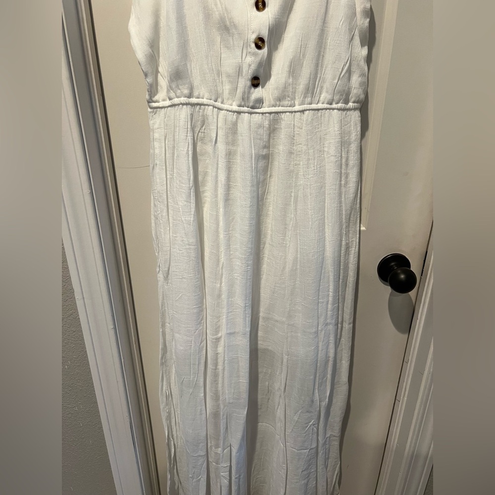 White Maxi Dress sz large - Picture 2 of 5